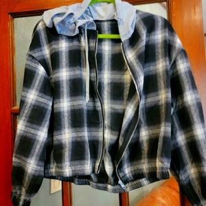 Junior Flannel Hoodie